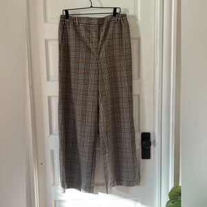 Treasure & Bond | Drapey Plaid Pants In Tan